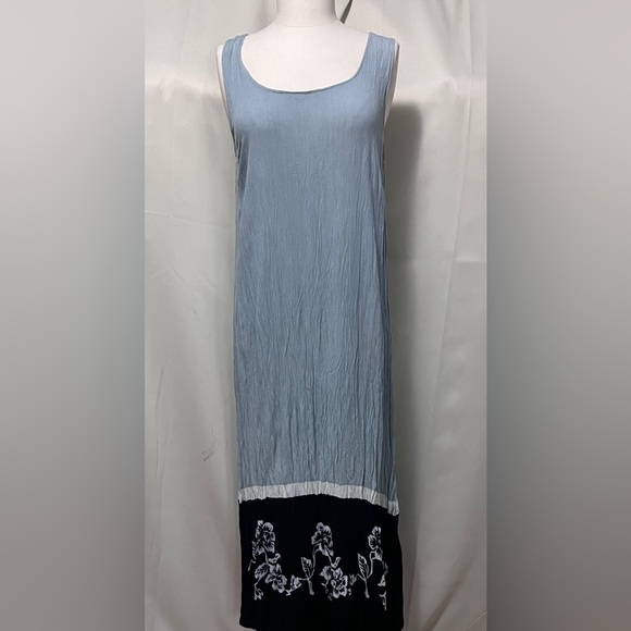 Pineapple Moon Vintage Blue-Gray & Midnight Blue Beach Cover-Up - Picture 1 of 4